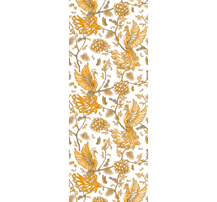 Floral Botanical Motif wallpaper flowery - TenStickers