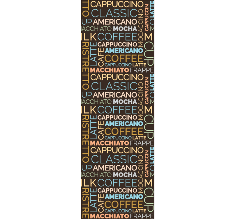 Coffee Typography text wallpaper - TenStickers