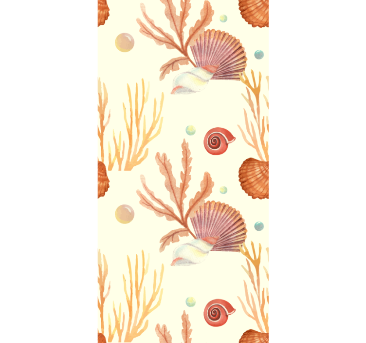 Seashell Pattern nature wallpaper - TenStickers