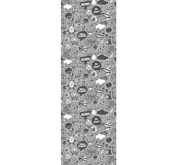 Eclectic Doodles art deco wallpaper - TenStickers