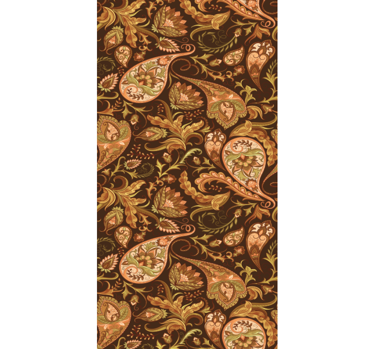 Ornate Botanical Motifs wallpaper flowery - TenStickers