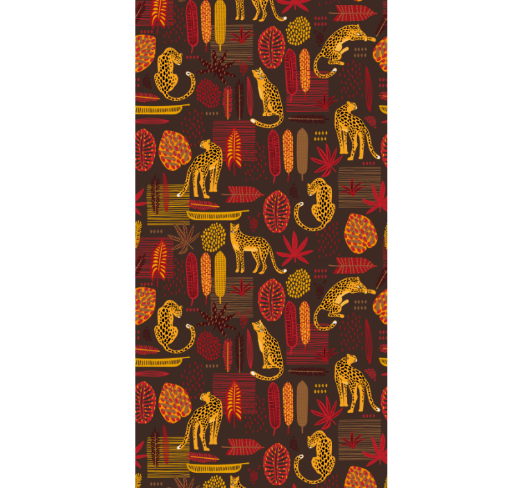 African Safari Motif cute animal wallpaper - TenStickers