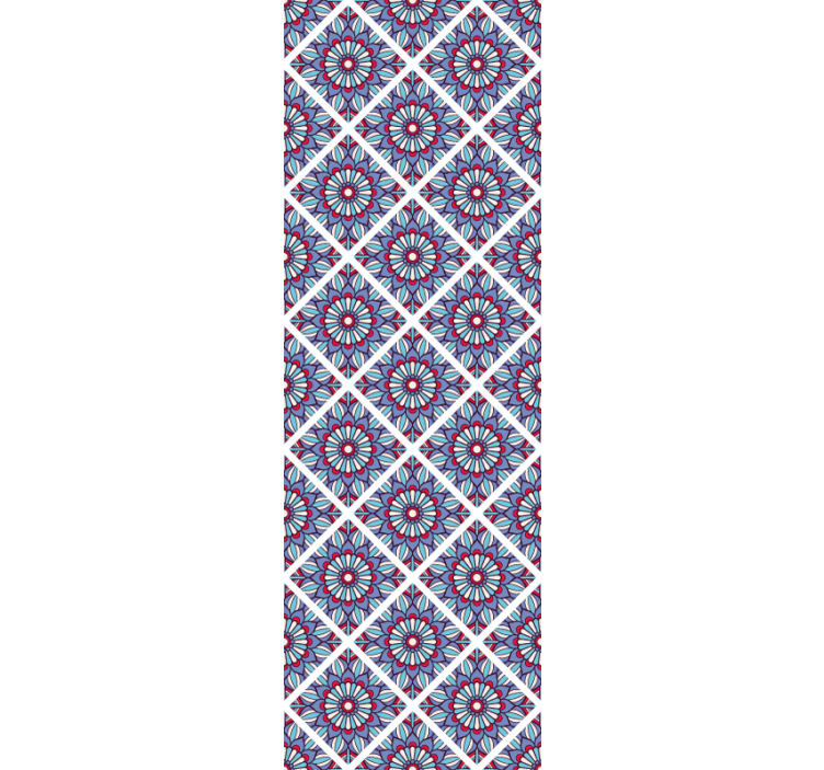 Geometric Floral Elegance wallpaper flowery - TenStickers