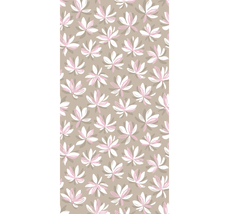 Floral Pattern Display wallpaper flowery - TenStickers