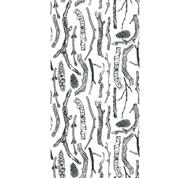 Woodland Sketches cute animal wallpaper - TenStickers