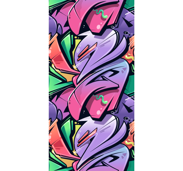 Flamboyant Toucans art deco wallpaper - TenStickers