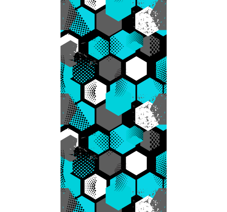 Hexagonal Geometry wallpaper geometric - TenStickers