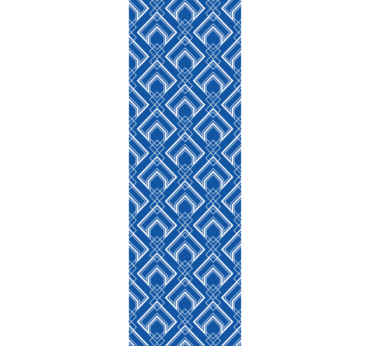 Wallpaper geometric blue pattern - TenStickers