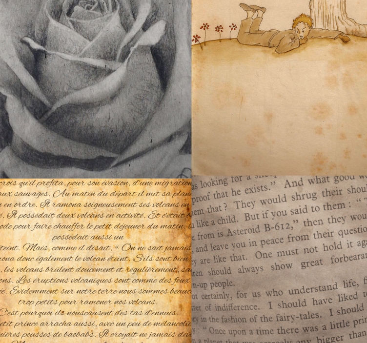 Little Prince collage text wallpaper - TenStickers