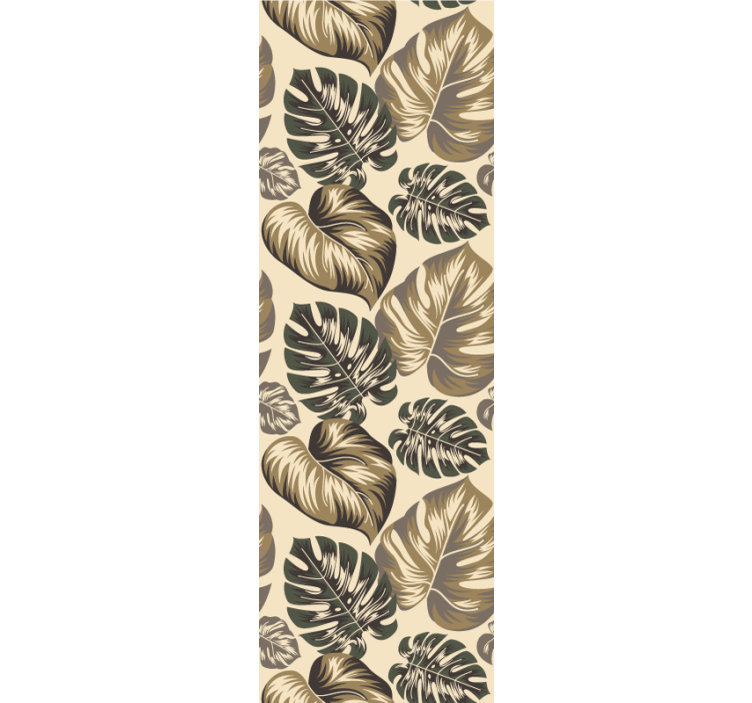 Monochrome Foliage leaves wallpaper - TenStickers