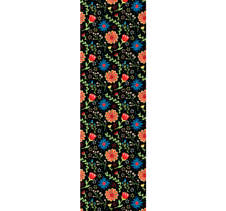 Floral Patterned Accent flowers wallpaper - TenStickers