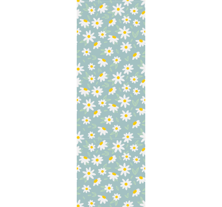 Daisies Pattern flowers wallpaper - TenStickers