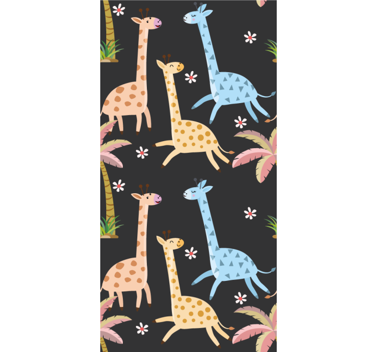 Safari Wildlife Scene cute animal wallpaper - TenStickers