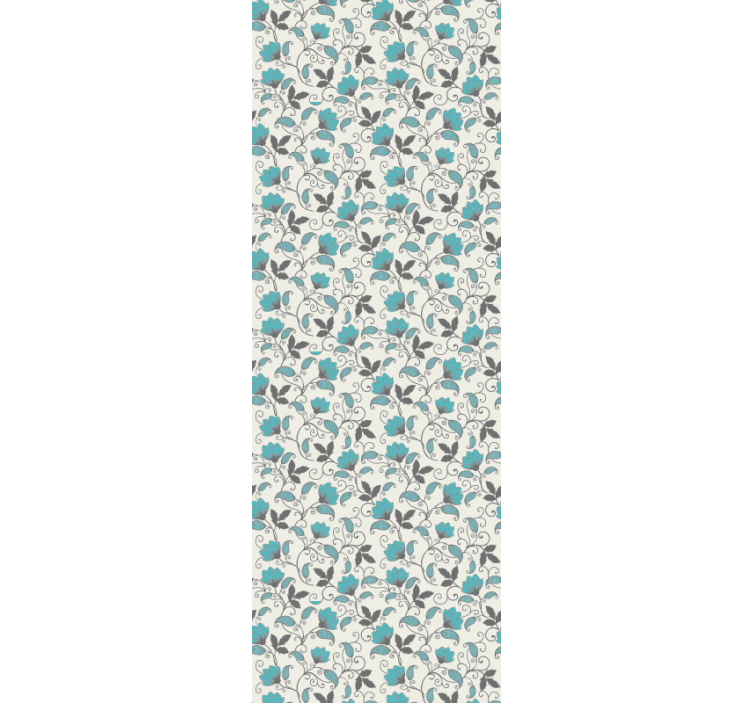 Floral Tile Inspiration wallpaper flowery - TenStickers