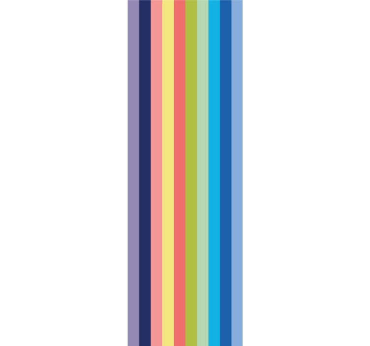 Stripes with many colors Vertical Wallpaper - TenStickers