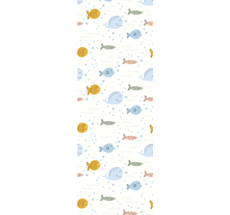 Aquatic Motif fishes wallpaper - TenStickers