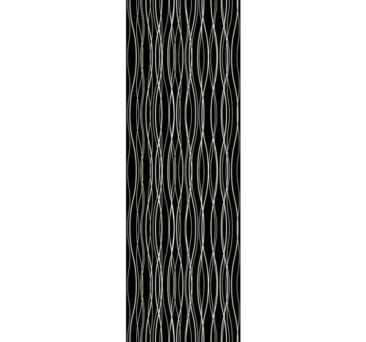 Curvilinear Lines vertical striped wallpaper - TenStickers