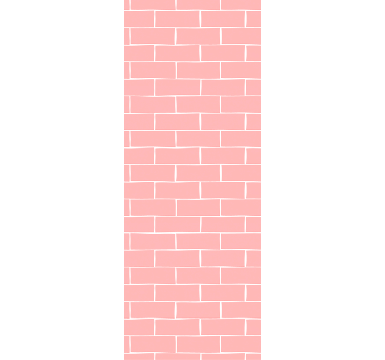 Brick wallpaper pink brick pattern - TenStickers