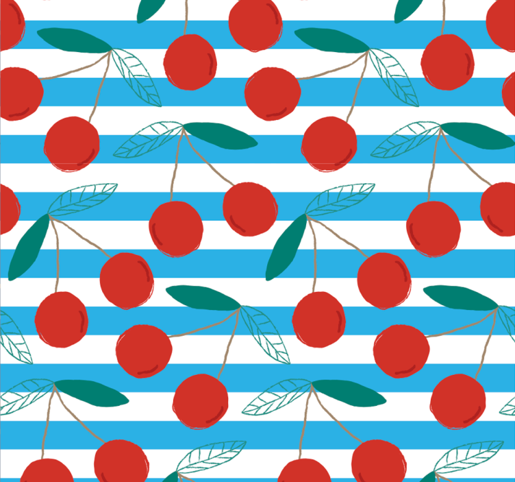 Abstract Fruit Pattern kitchen wallpaper - TenStickers