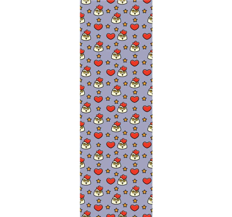Cartoon Chicken Pattern cute animal wallpaper - TenStickers