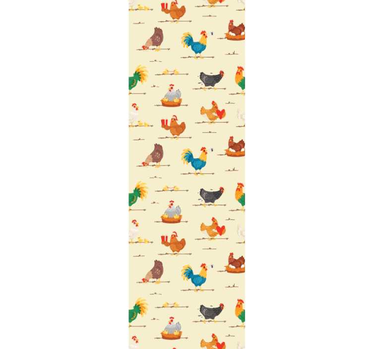 Chickens Galore cute animal wallpaper - TenStickers