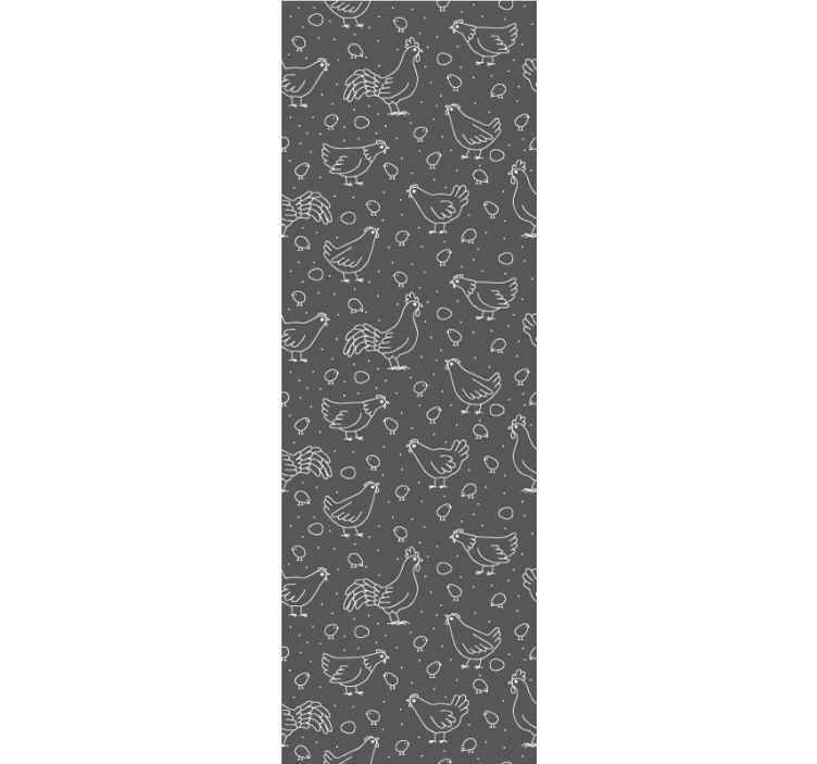 Hen Motif Pattern cute animal wallpaper - TenStickers
