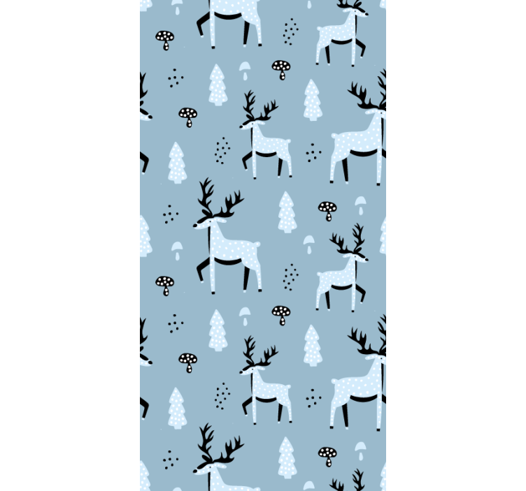 Reindeer Pattern Design cute animal wallpaper - TenStickers