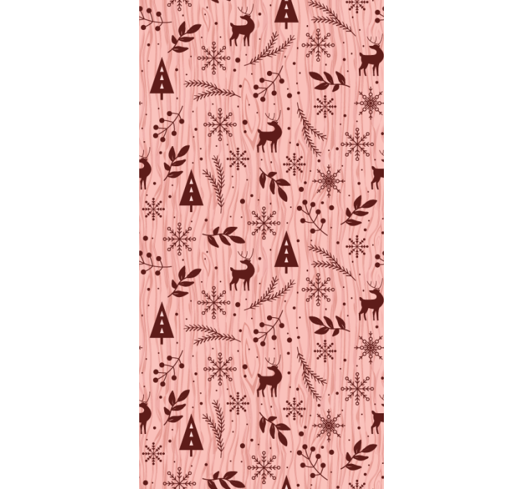 Reindeer Forest Scene cute animal wallpaper - TenStickers