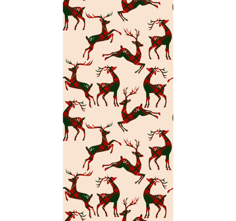 Festive Reindeer cute animal wallpaper - TenStickers