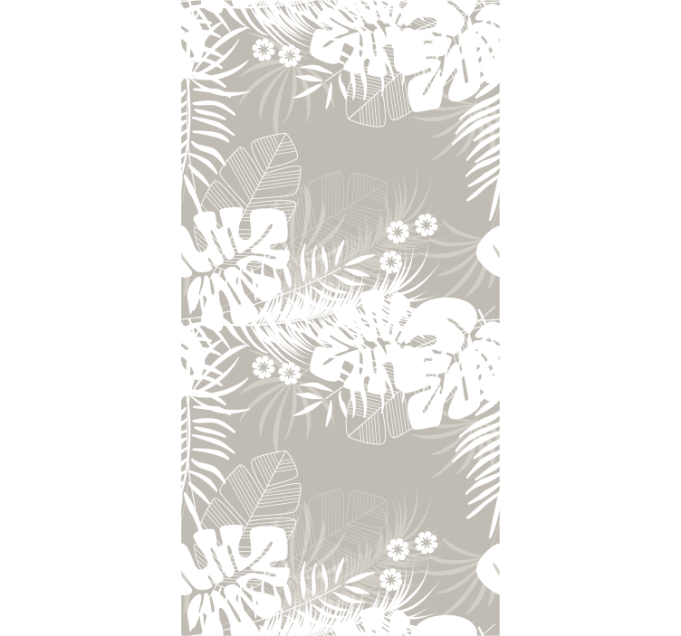 Botanical Silhouette leaves wallpaper - TenStickers