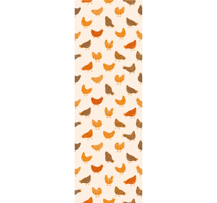 Charming Hen Pattern cute animal wallpaper - TenStickers