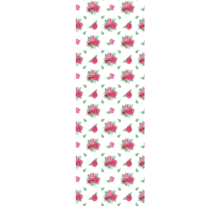 Rose Bouquet Pattern flowers wallpaper - TenStickers