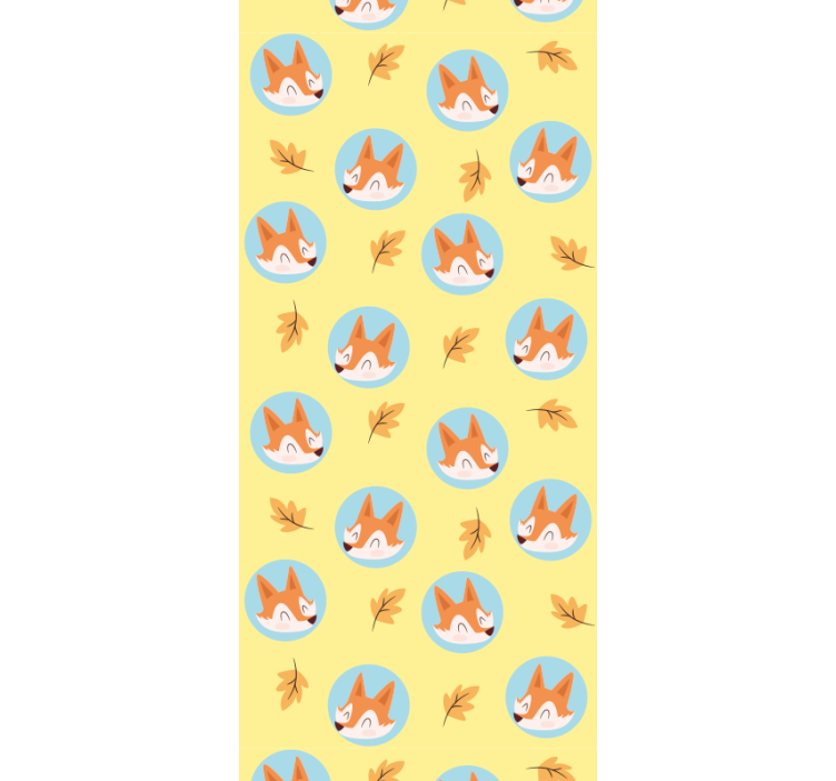 Autumn Fox Theme cute animal wallpaper - TenStickers