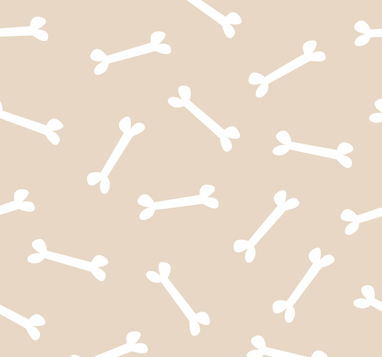 Bones Pattern wallpaper of a dog - TenStickers