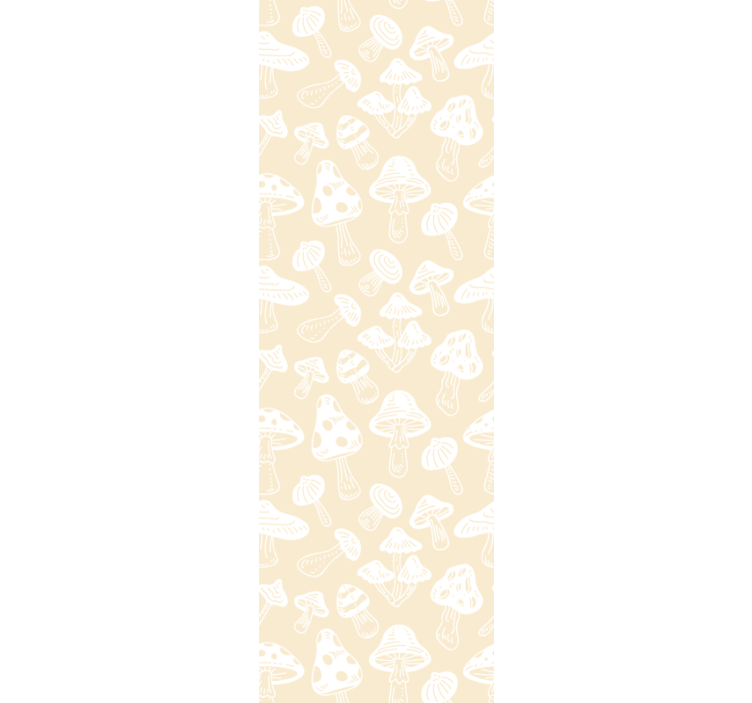 Mushroom Sketches cute animal wallpaper - TenStickers