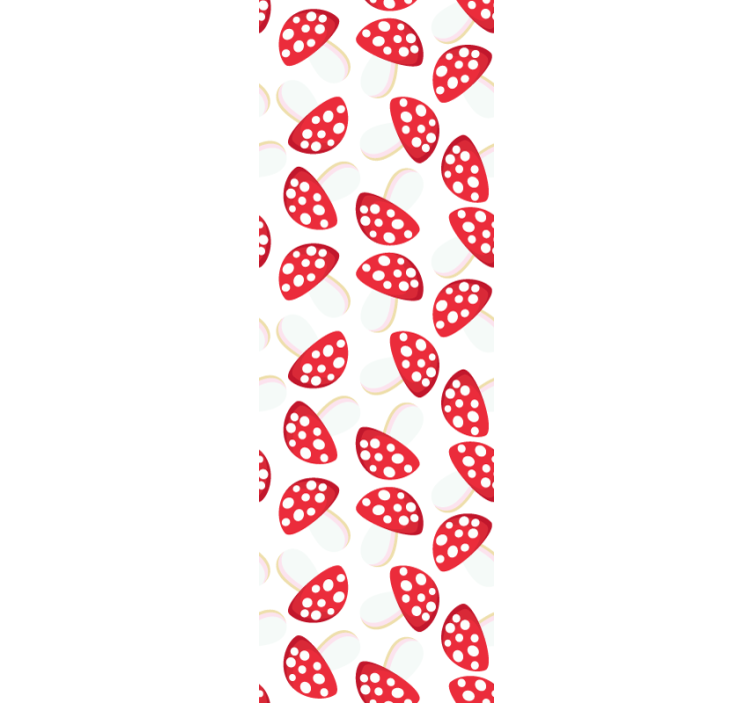 Stylized Strawberry Pattern wallpaper flowery - TenStickers
