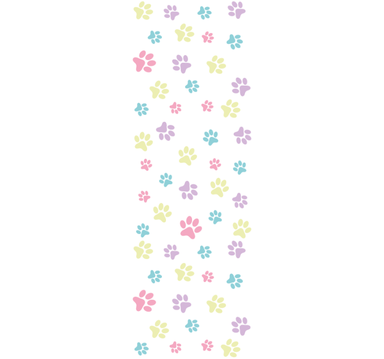 Paw Pattern Play wallpaper of a dog - TenStickers