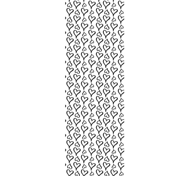 Heart Motif Repeat geometric wallpaper - TenStickers