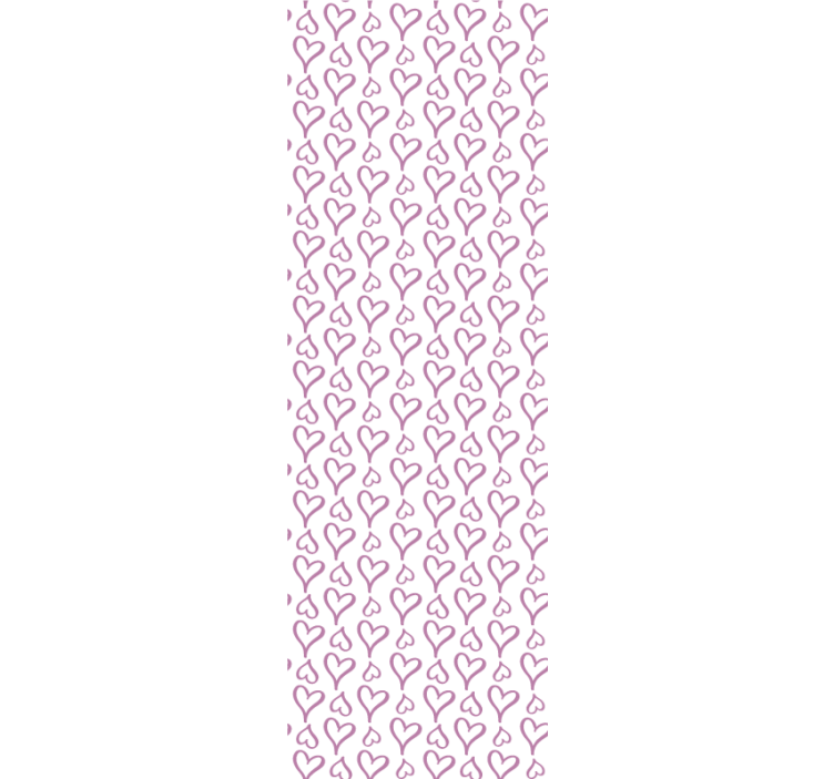 Playful Heart Motif ornamental wallpaper - TenStickers