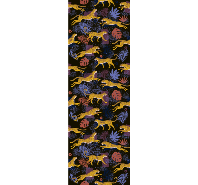 Jungle Fauna Mosaic cute animal wallpaper - TenStickers