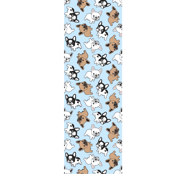 Playful Puppies Pattern cute animal wallpaper - TenStickers