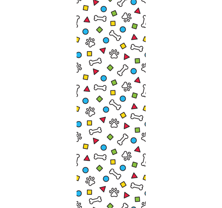 Playful Pet Motifs wallpaper of a dog - TenStickers