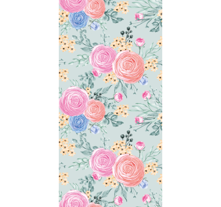 Floral Bouquet Print flowers wallpaper - TenStickers