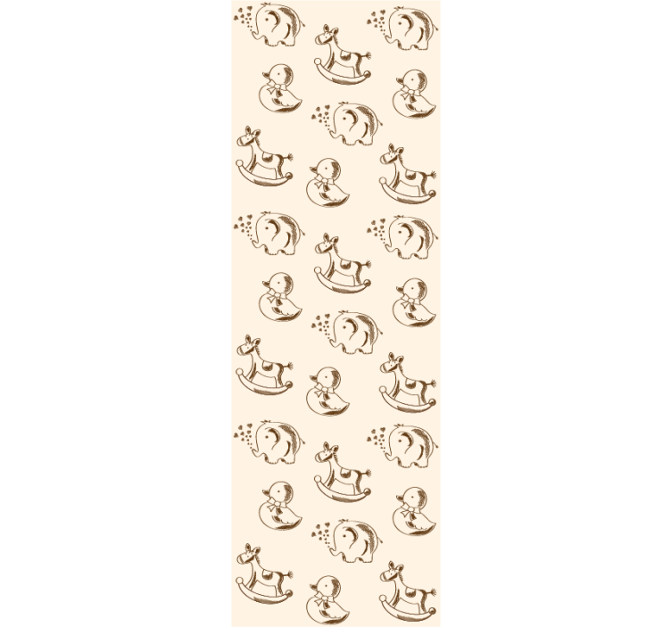 Playful Animal Sketches wallpaper for the nursery - TenStickers