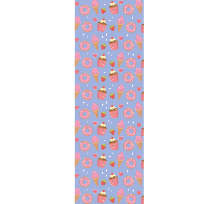 Sweet Dessert Pattern wallpaper for the nursery - TenStickers