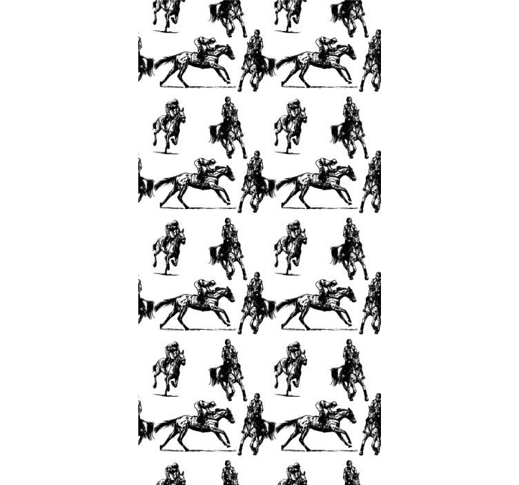 Equestrian Motif cute animal wallpaper - TenStickers