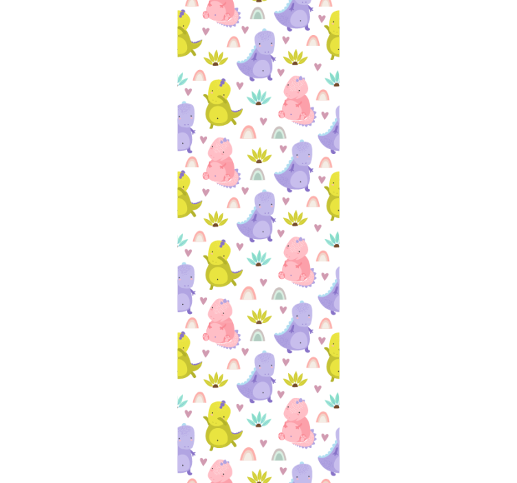 Dinosaur Delight Pattern wallpaper for the nursery - TenStickers