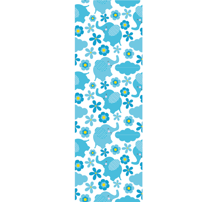 Elephant Flower Patterns wallpaper for the nursery - TenStickers