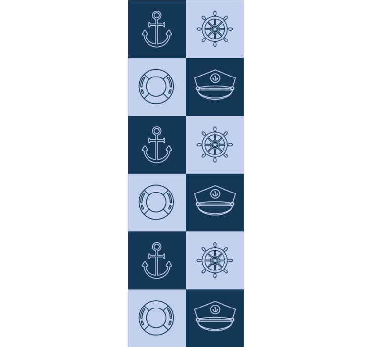 Nautical Tile Pattern tiles wallpaper - TenStickers