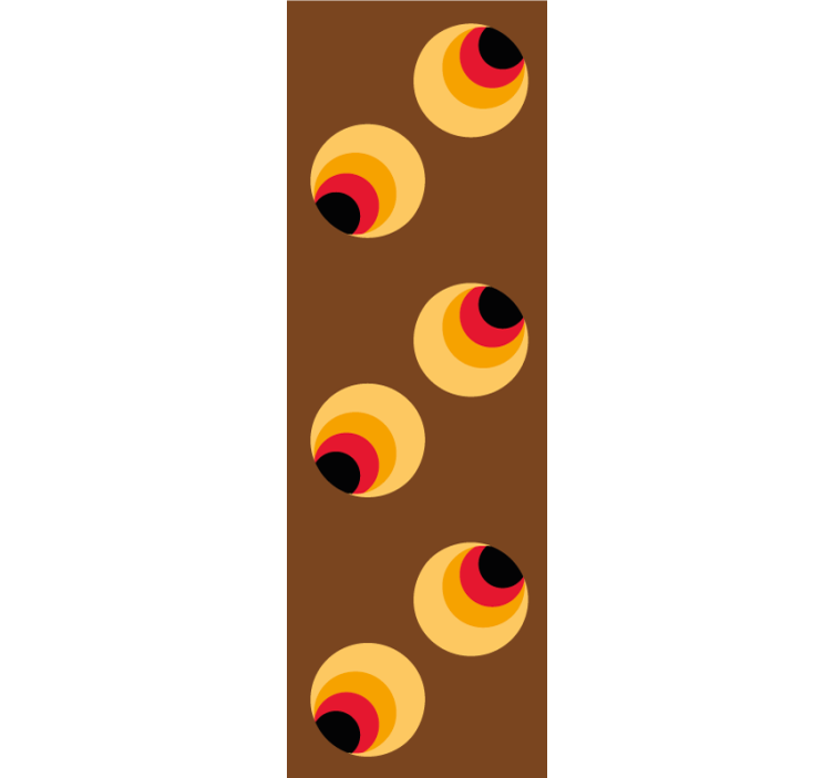 Wallpaper geometric retro geometric orbs - TenStickers